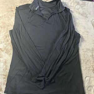 INC International Concepts Black Long Sleeves Shirt